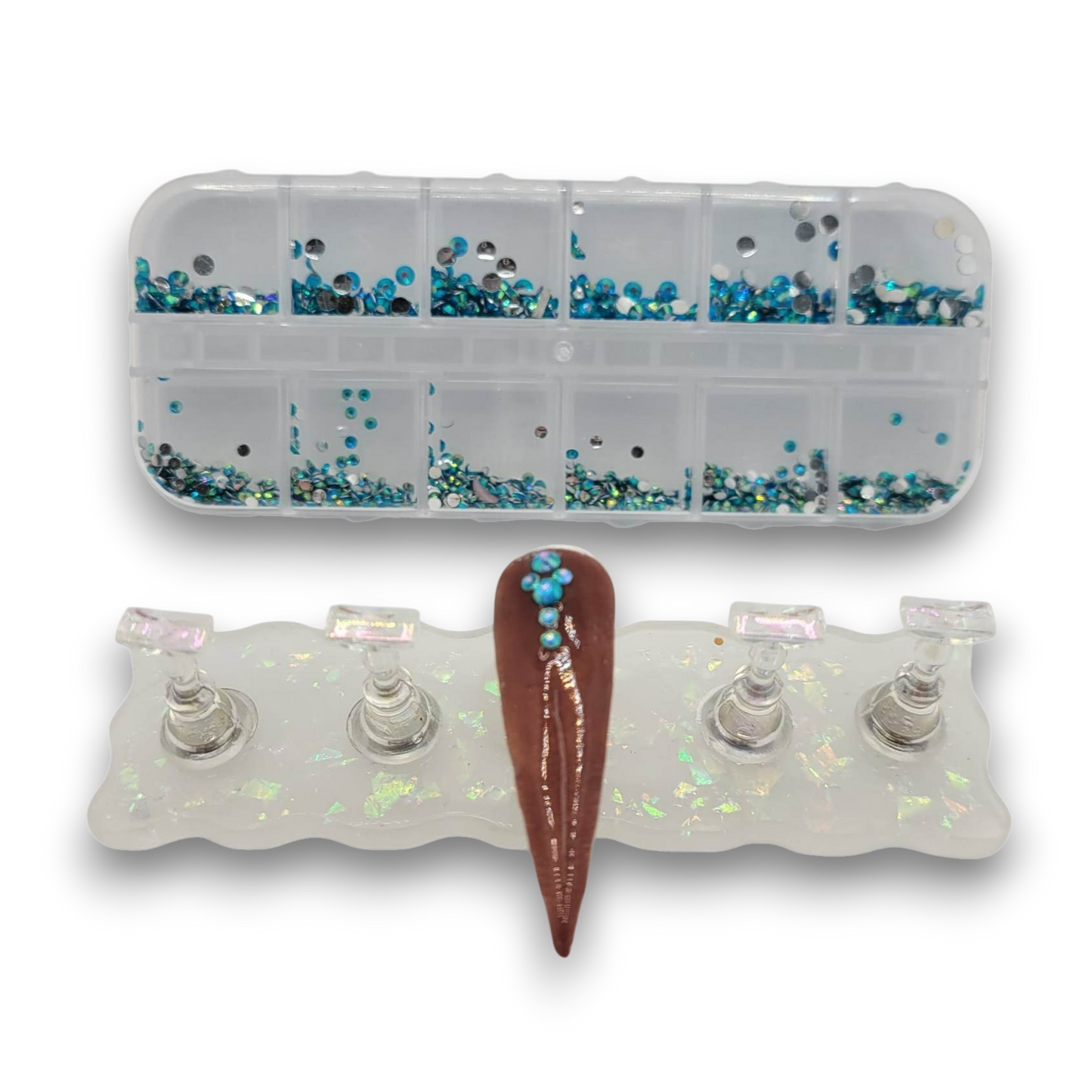 Boite à bijoux - Strass Aqua #8