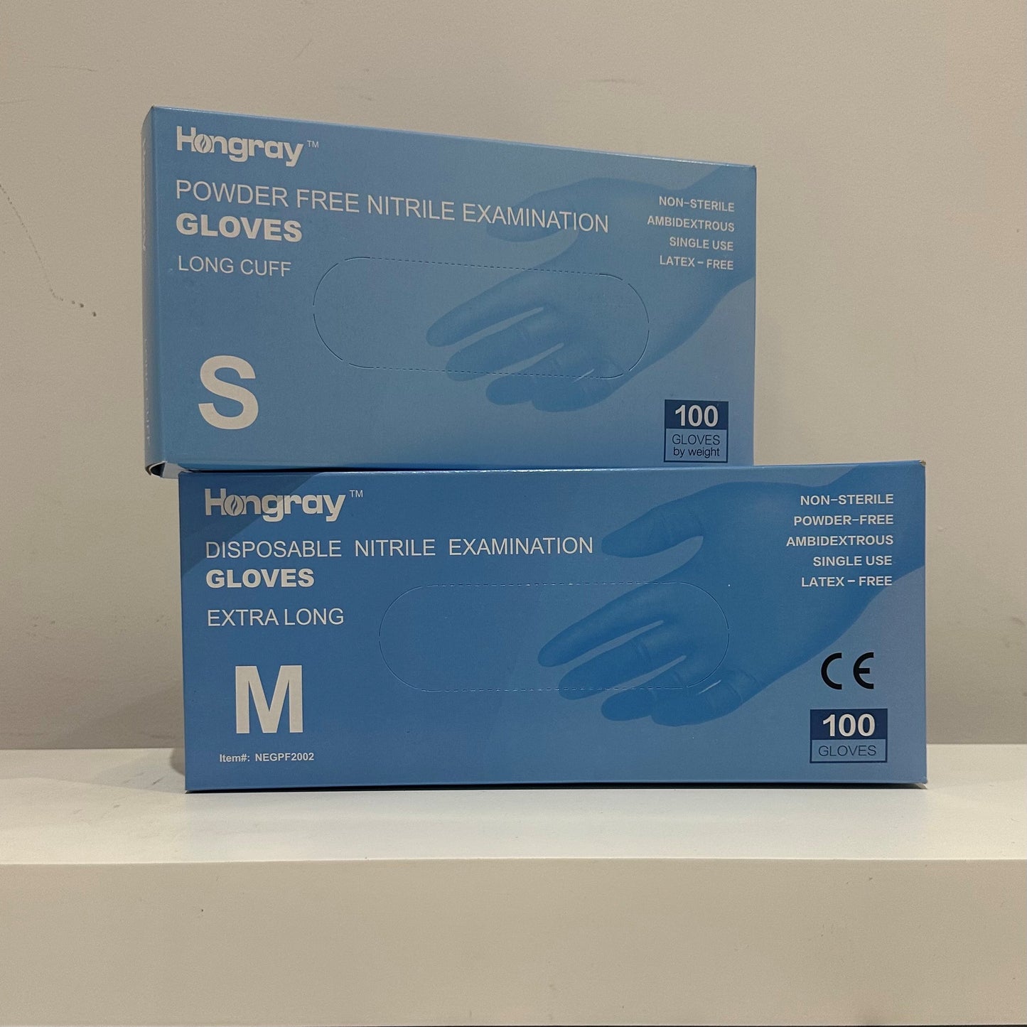 Gants de Nitrile Bleus Sans Poudre (100pcs)