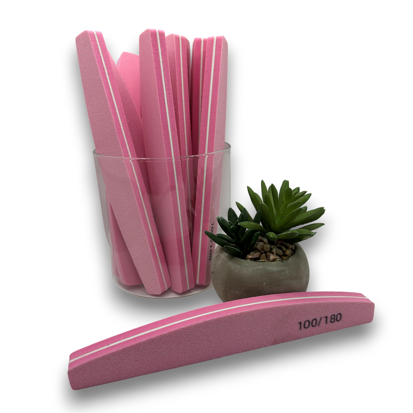 Lime buffer demi-lune rose